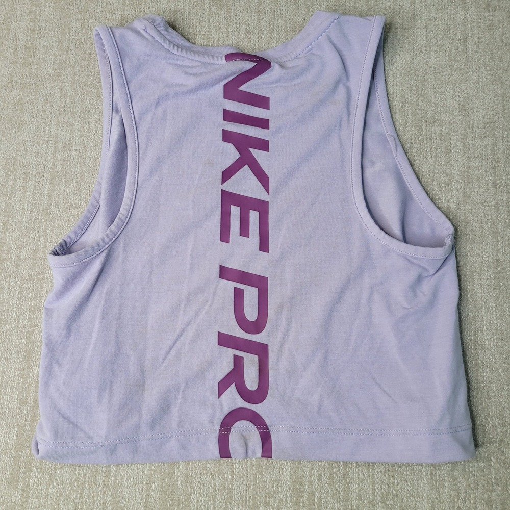 Nike Pro Tank Top Womens S Purple Cropped Sleeveless Athletic FV2422-515 - Picture 6 of 7